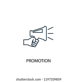 Promotion concept line icon. Simple element illustration. Promotion concept outline symbol design. Can be used for web and mobile UI/UX