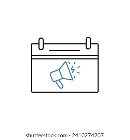 icono de línea de concepto de promoción. Ilustración de elemento simple. diseño de símbolos de esquema de concepto de promoción.