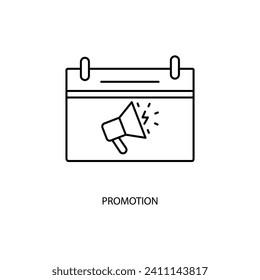promotion concept line icon. Simple element illustration. promotion concept outline symbol design.