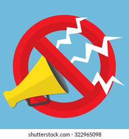 Promotion concept. Loudspeaker for website banners flat design.