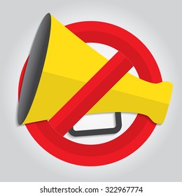 Promotion concept. Loudspeaker for website banners flat design.