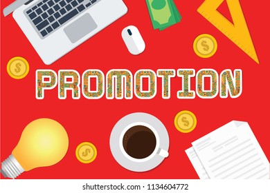 Promotion concept vector design