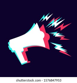 Promotion concept vector illustration megaphone modern Symbol Speaker