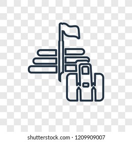 Promotion concept vector linear icon isolated on transparent background, Promotion concept transparency concept in outline style