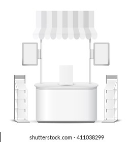 Contador de promoción sobre fondo blanco. diseño vectorial de plantilla