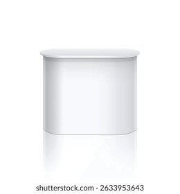 Promotion counter, Retail Trade Stand Isolated on the white background. MockUp Template For Your Design. Vector illustration.