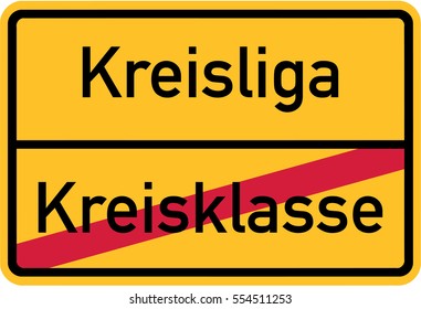Promotion from county league to district league - german village sign