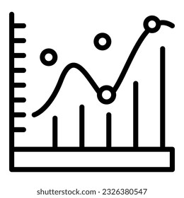 Promotion data chart icon outline vector. Online marketing. Public sale