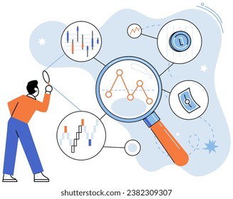 Promotion discount sale. Vector illustration. Flash sale online, sudden whirlwind of e-commerce excitement Sales index, barometer that records market fluctuations Forecast of future sales, lighthouse