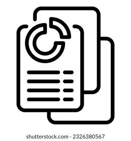 vector de contorno de icono de documento de promoción. Marketing en línea. Regalo de precios