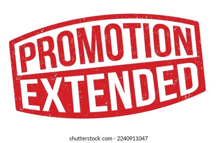 Promotion extended grunge rubber stamp on white background, vector illustration