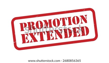 Promotion Extended red rubber stamp. Promotion Extended Grunge design with dust scratches.
Promotion Extended sign, logo, badge, icon, sticker, label, emblem, stamp, symbol isolated illustration.