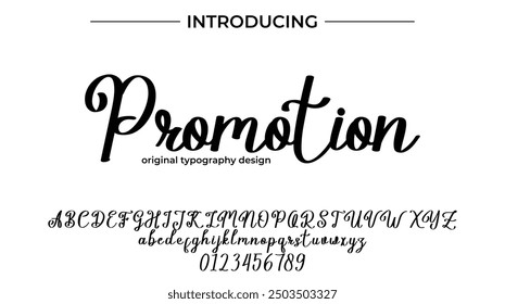 Promotion Font Stylish brush painted an uppercase vector letters, alphabet, typeface