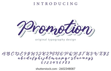 Promotion Font Stylish brush painted an uppercase vector letters, alphabet, typeface