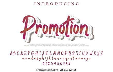 Fonte da promoção Pincel elegante pintado com letras maiúsculas vetoriais, alfabeto, fonte