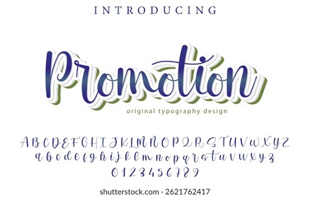 Promotion Font Stylish brush painted an uppercase vector letters, alphabet, typeface
