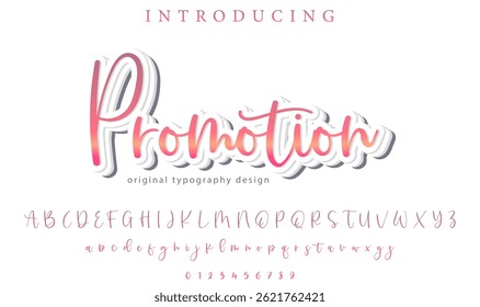 Promotion Font Stylish brush painted an uppercase vector letters, alphabet, typeface