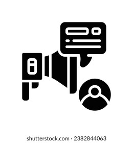 promotion glyph icon. vector icon for your website, mobile, presentation, and logo design.