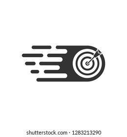 Promotion to the goal. Vector icon isolated on white background.