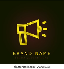 Promotion golden metallic logo