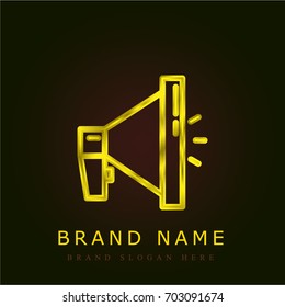 Promotion golden metallic logo