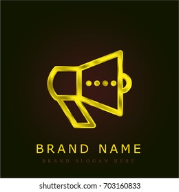 Promotion golden metallic logo