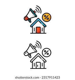 Promotion icon design in two variation color