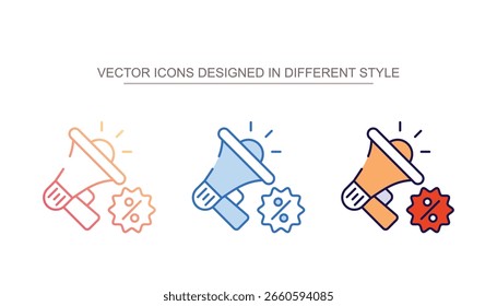Promotion icon design with white background stock illustration
