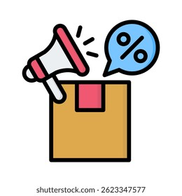 Symbol für die Werbeaktion für das Design
