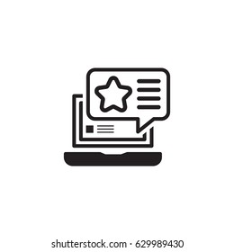 Promotion Icon. Flat Design. Isolated Illustration. App Symbol or UI element. Laptop and Web Page with Popup Offer.