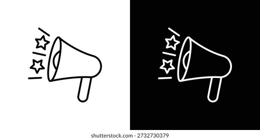 Icono de promoción en diseño de línea. icono de trazo editable.