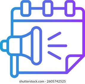 Promotion Icon Line Gradient Vector Illustration