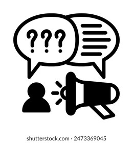 Promotion icon or logo illustration outline black style