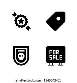 promotion icon set. badge, for sale and label vector icon for graphic design and web