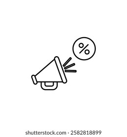 Promotion icon set Flat isolated outline sign