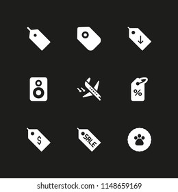 promotion icon set. label, tag and arrival vector icon for graphic design and web