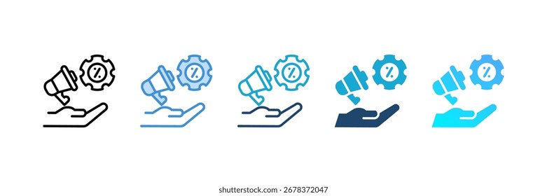 Conjunto de iconos de promoción colección de estilo múltiple