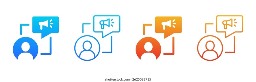 Coleção de vários estilos da folha de ícone Promoção