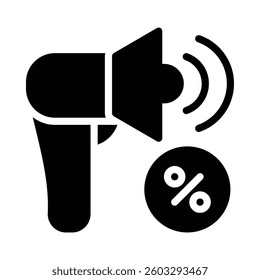 Promotion Icon in Solid Style