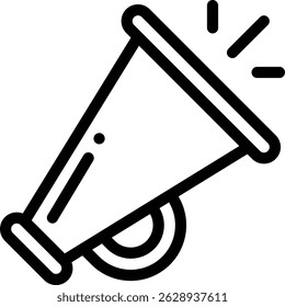icono de promoción. Diseño De Estilo Lineal Delgado Aislado Sobre Fondo Blanco