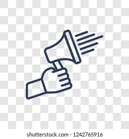 Promotion icon. Trendy linear Promotion logo concept on transparent background from Marketing collection