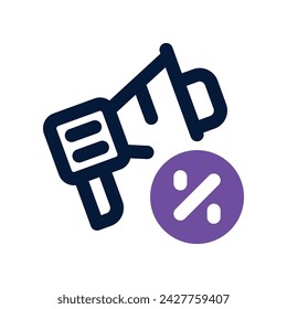 promotion icon. vector dual tone icon for your website, mobile, presentation, and logo design.