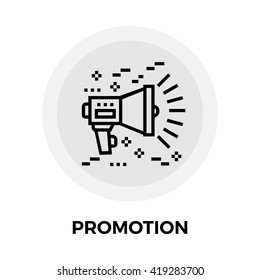 Promotion icon vector. Flat icon isolated on the white background. Editable EPS file. Vector illustration.