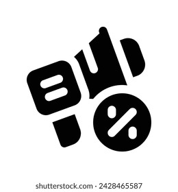promotion icon. vector glyph icon for your website, mobile, presentation, and logo design.