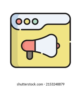Promotion Icon Vector Illustration. Flat Outline Cartoon. Shopping and Ecommerce Icon Concept Isolated Premium Vector