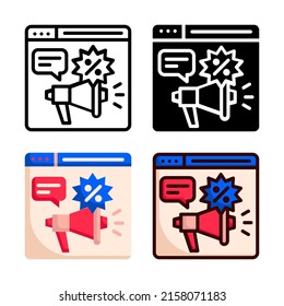 promotion icon vector illustration logo template for website or mobile app