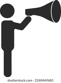 promotion icon vector isolate. man icon.