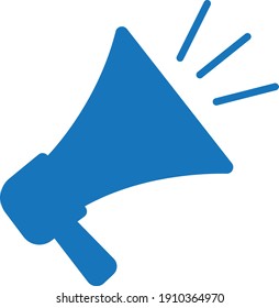 promotion icon vector. speech icon (blue version)