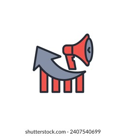Icono de promoción. vector.Curso editable.Signo de estilo lineal para uso de diseño web,logotipo.Ilustración de símbolo.