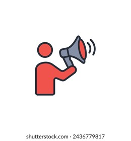 promotion icon. vector.Editable stroke.linear style sign for use web design,logo.Symbol illustration.